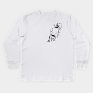 Rat in the pocket Kids Long Sleeve T-Shirt